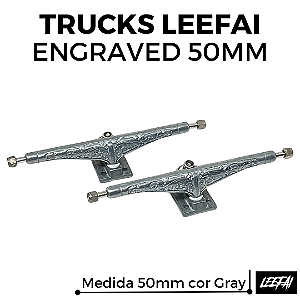 Trucks Leefai Caramel Engraved 50mm cor Gray
