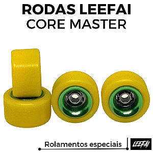 Rodas Leefai Core Master cor Mustard & Green (Special Open Bearings)