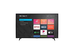 Smart TV LED 32” HD AOC Roku 32S5195 com Wi-fi, Controle Remoto com atalhos, Roku Mobile, Miracast, Entradas HDMI e USB