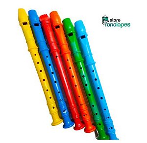 Flauta Doce Infantil De Plástico  -  Cores Variadas
