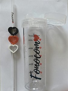 KIT Tubo Ressonância ETVSO Finlândes de Vidro + Garrafa Transparente + Presilha Medidora Coração - Marca: FonoComAmor®