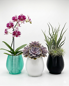 Vaso Para Orquídea Cachepot Decorativo Com Suporte Para Plantas Artificiais e Naturais - Impressão 3D - Alta Qualidade