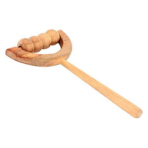 MASSAGEADOR CORPO ROLLER - Manual de Madeira - Auto-Massagem