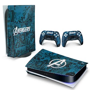 Skin PS5 - Avengers Vingadores Comics