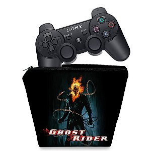 Capa PS3 Controle Case - Ghost Rider Motoqueiro #b