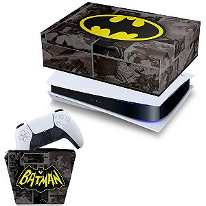 KIT PS5 Capa e Case Controle - Batman Comics