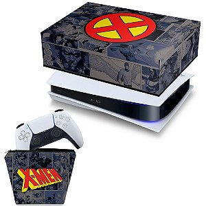 KIT PS5 Capa e Case Controle - X-Men Comics