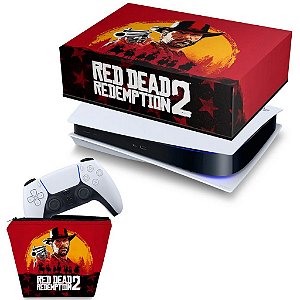 KIT PS5 Capa e Case Controle - Red Dead Redemption 2