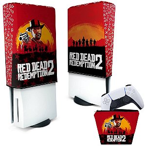 KIT Capa PS5 e Case Controle - Red Dead Redemption 2