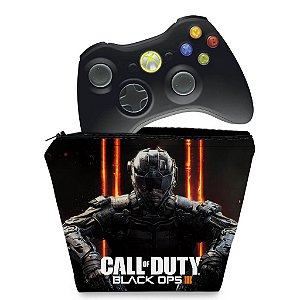 Capa Xbox 360 Controle Case - Call Of Duty Black Ops 3