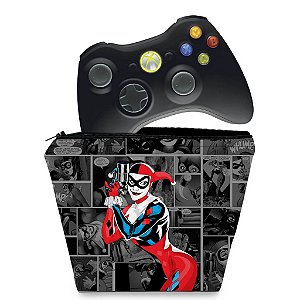 Capa Xbox 360 Controle Case - Arlequina Harley Quinn