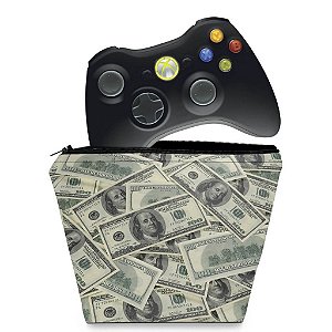 Capa Xbox 360 Controle Case - Dollar Money Dinheiro