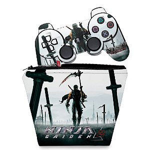 KIT Capa Case e Skin PS3 Controle - Ninja Gaiden