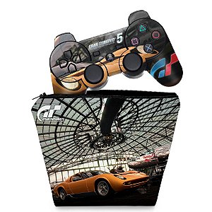 KIT Capa Case e Skin PS3 Controle - Gran Turismo 5 #2