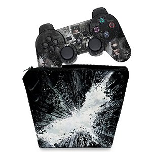 KIT Capa Case e Skin PS3 Controle - Batman Dark Knight
