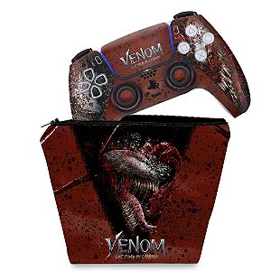 KIT Capa Case e Skin PS5 Controle - Venom Tempo de Carnificina