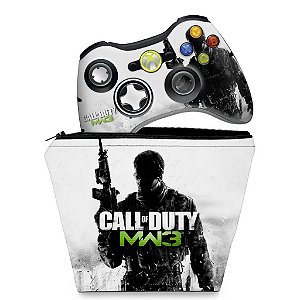 KIT Capa Case e Skin Xbox 360 Controle - Call Of Duty Modern War 3