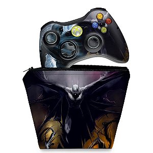 KIT Capa Case e Skin Xbox 360 Controle - Batman