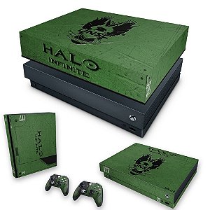 KIT Xbox One X Skin e Capa Anti Poeira - Halo Infinite