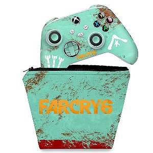 KIT Capa Case e Skin Xbox Series S X Controle - Far Cry 6