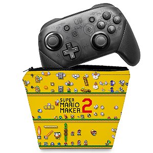 Capa Nintendo Switch Pro Controle Case - Super Mario Maker 2