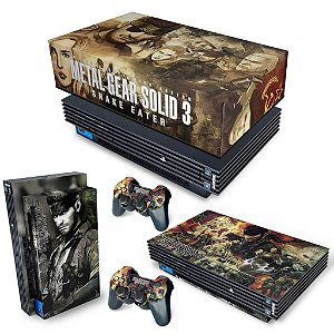 KIT PS2 Fat Skin e Capa Anti Poeira - Metal Gear Solid 3