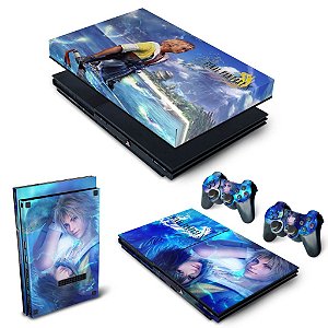 KIT PS2 Slim Skin e Capa Anti Poeira - Final Fantasy X