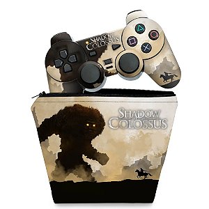 KIT Capa Case e Skin PS2 Controle - Shadow Colossus