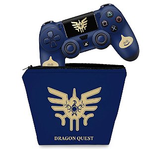 KIT Capa Case e Skin PS4 Controle  - Dragon Quest Bundle