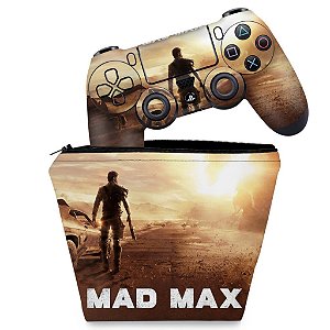 KIT Capa Case e Skin PS4 Controle  - Mad Max