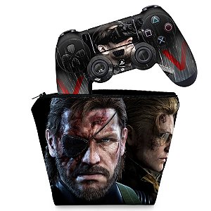 KIT Capa Case e Skin PS4 Controle  - Metal Gear Solid V