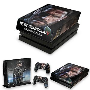 KIT PS4 Fat Skin e Capa Anti Poeira - Metal Gear Solid V