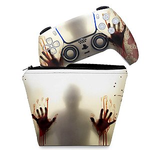KIT Capa Case e Skin PS5 Controle - Fear The Walking Dead