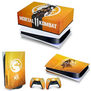 KIT PS5 Capa Anti Poeira e Skin -Mortal Kombat 11