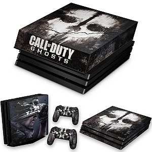 KIT PS4 Pro Skin e Capa Anti Poeira - Call Of Duty Ghosts