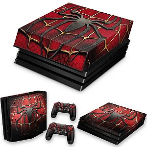 KIT PS4 Pro Skin e Capa Anti Poeira - Spider Man - Homem Aranha