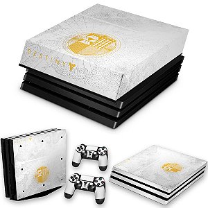 KIT PS4 Pro Skin e Capa Anti Poeira - Limited Edition Destiny