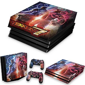 KIT PS4 Pro Skin e Capa Anti Poeira - Tekken 7