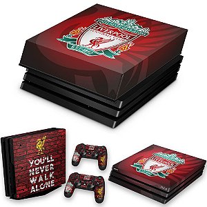 KIT PS4 Pro Skin e Capa Anti Poeira - Liverpool