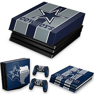KIT PS4 Pro Skin e Capa Anti Poeira - Dallas Cowboys Nfl