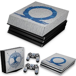 KIT PS4 Pro Skin e Capa Anti Poeira - God of War Ragnarok