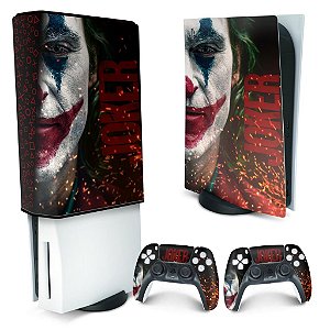 KIT PS5 Skin e Capa Anti Poeira - Joker Filme