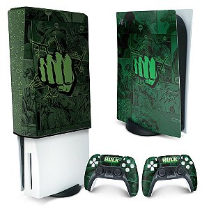 KIT PS5 Skin e Capa Anti Poeira - Hulk Comics