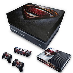 KIT Xbox One Fat Skin e Capa Anti Poeira - Superman - Super Homem