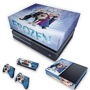 KIT Xbox One Fat Skin e Capa Anti Poeira - Frozen