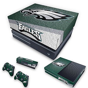 KIT Xbox One Fat Skin e Capa Anti Poeira - Philadelphia Eagles NFL