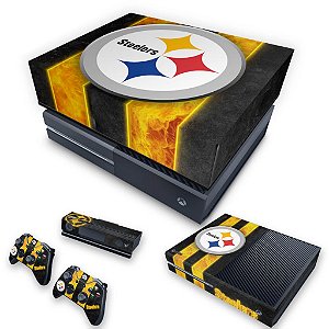 KIT Xbox One Fat Skin e Capa Anti Poeira - Pittsburgh Steelers - NFL