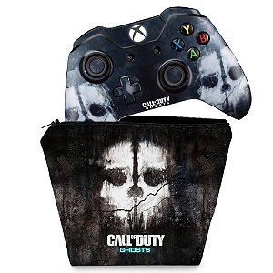 KIT Capa Case e Skin Xbox One Fat Controle - Call of Duty Ghosts