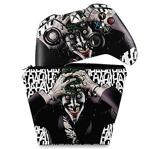 KIT Capa Case e Skin Xbox One Fat Controle - Joker Coringa Batman