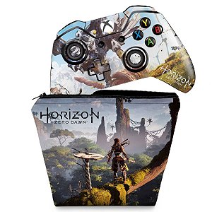 KIT Capa Case e Skin Xbox One Fat Controle - Horizon Zero Dawn